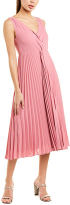 vince pleated midi dress