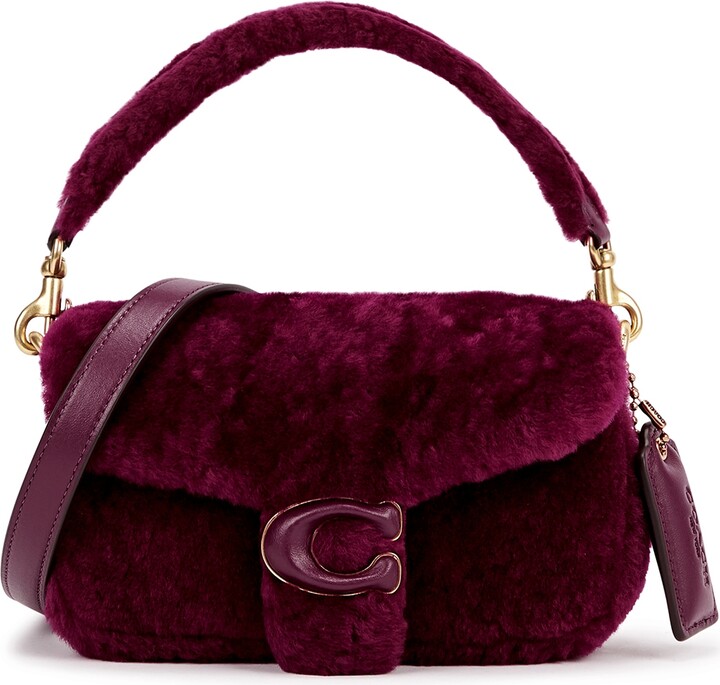 Coach Pillow Tabby 18 Shearling Crossbody Bag Red ShopStyle