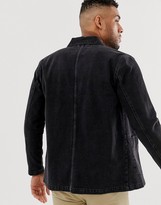 Thumbnail for your product : ASOS DESIGN denim chore jacket in washed black