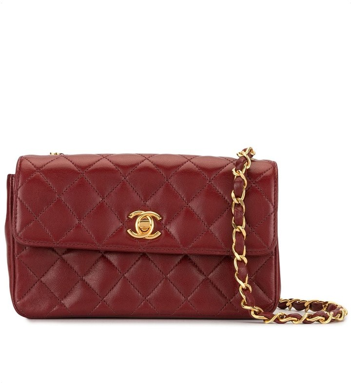 Chanel Pre Owned Quilted Chain Shoulder Bag ShopStyle