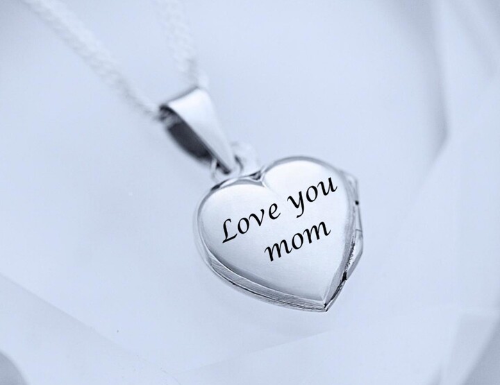 Etsy 925 Sterling Personalized Locket Necklace Engraved Heart R18 - 14mm. Choose Chain