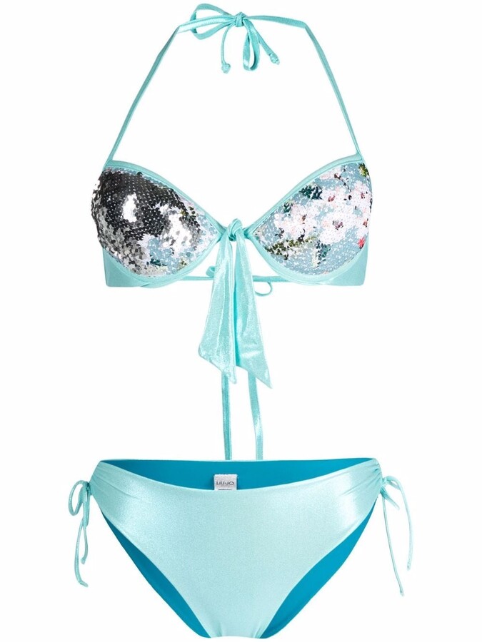 Liu Jo Sequin-Embellished Bikini - ShopStyle Two Piece Swimsuits
