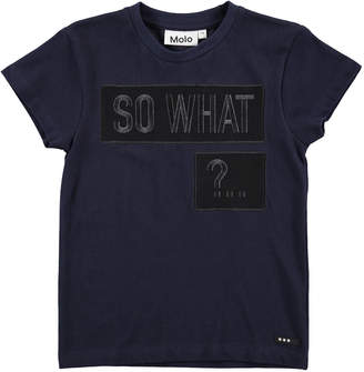 Molo Rino So What Jersey Tee, Navy, Size 4-12