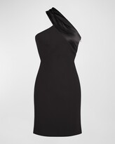 Thumbnail for your product : Halston Julissa One-Shoulder Crepe Mini Dress