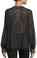 Thumbnail for your product : The Kooples Long Sleeve Lace-Up Detailed Blouse