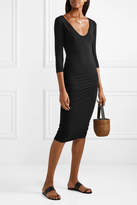 Thumbnail for your product : James Perse Ruched Stretch-cotton Jersey Dress