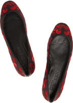 Thumbnail for your product : Alexander McQueen Embroidered leather ballet flats