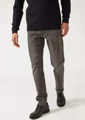 Emporio Armani J06 Slim-Fit 11 Oz Comfort Cotton Twill Denim Jeans