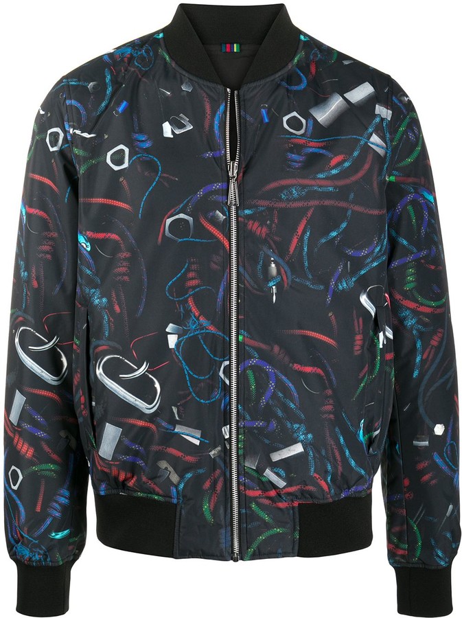 Paul Smith Climbing Ropeprint reversible bomber jacket ShopStyle