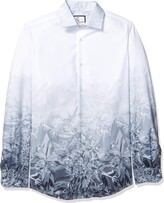 Thumbnail for your product : Azaro Uomo Men's Long Sleeve Dress Shirt Gradient Casual Button Down Fitted