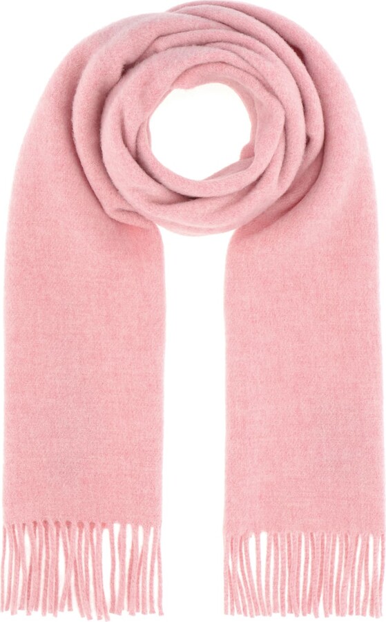 Ganni Pink Wool Scarf