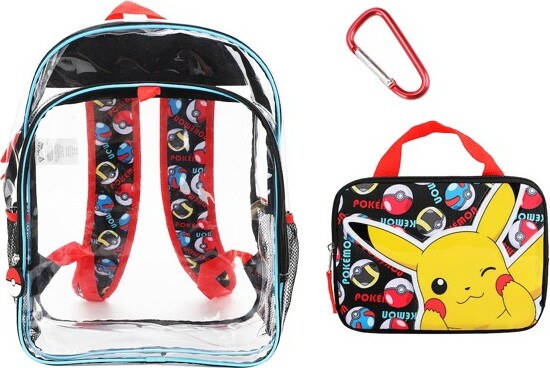 Pokemon PokémonPikachu3-Piece16"BackpackSetwithPaddedUtilityCase&Carabiner