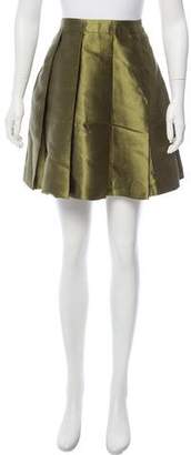 Miu Miu Pleated Silk Skirt