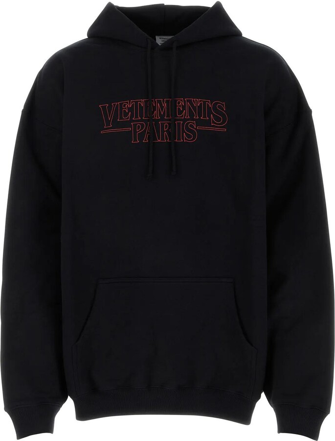 Vetements Men's Black Sweatshirts & Hoodies with Cash Back