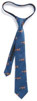 Thumbnail for your product : Nordstrom Fox Jacquard Silk Zipper Tie (Big Boys)