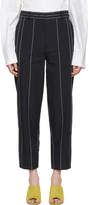 Cédric Charlier Navy Pinstripe Trousers