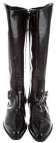 Thumbnail for your product : Lanvin Leather Chain-Link Boots