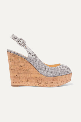 snake print slingback