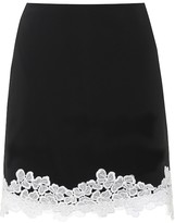 Thumbnail for your product : David Koma Lace-trimmed crepe miniskirt