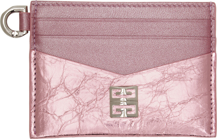 Givenchy Pink 4G Zipped Card Holder