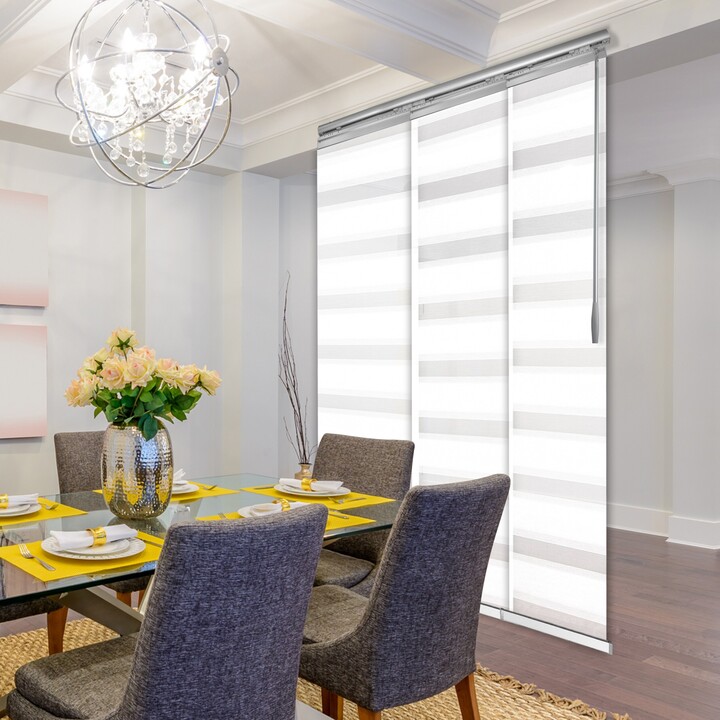 InStyleDesign Pier White 3Panel Single Rail Panel Track / Room Divider