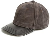 Thumbnail for your product : Rag and Bone 3856 rag & bone Suede & Leather Baseball Cap