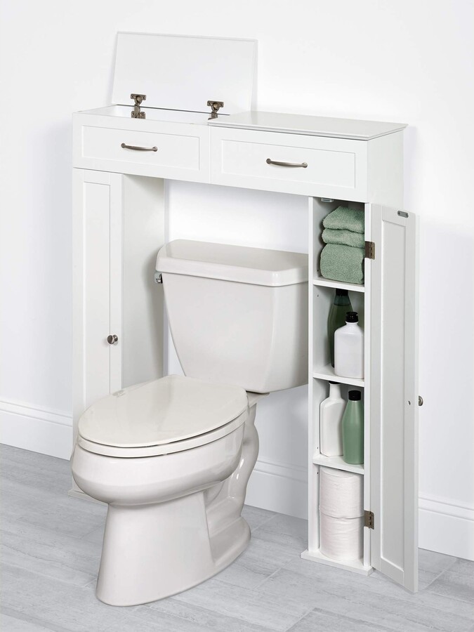 Zenna Home Lift Top Storage Console Bathroom Spacesaver