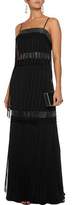 Thumbnail for your product : Badgley Mischka Fringed Bead-Embellished Cady Gown