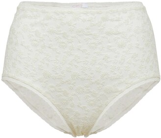 Trifolium High Waist French Knickers Floral Lace Panties Stretchy