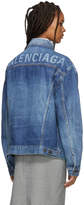 Thumbnail for your product : Balenciaga Blue Denim Logo Jacket