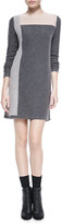 Thumbnail for your product : Vince Geo Intarsia Cashmere Sweater Dress, Thunder Combo