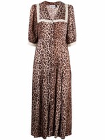 Thumbnail for your product : Rixo Ellen leopard print dress