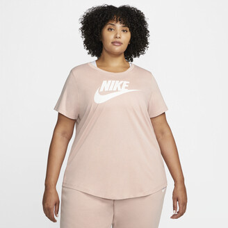 Nike Women's Sportswear Essential T-Shirt (Plus Size) in Pink - ShopStyle