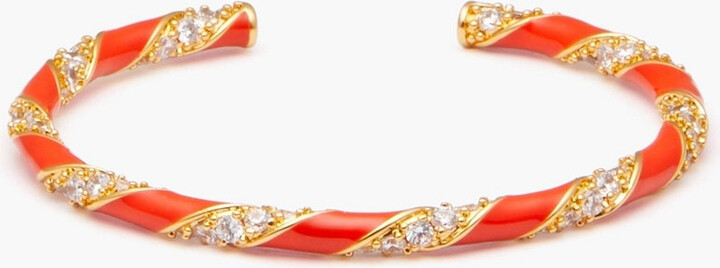 Gold-tone enamel bangle