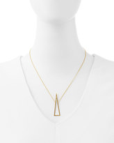 Thumbnail for your product : Jennifer Zeuner Jewelry Naven Open-Triangle Necklace with Single Diamond