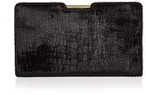 Thumbnail for your product : Milly Croc-Embossed Velvet Clutch