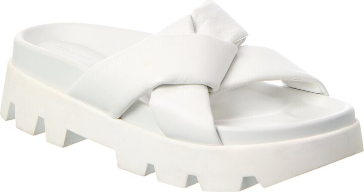 Ferragamo Air Lug Leather Sandal