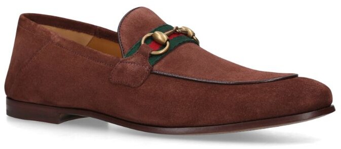 mens brown suede gucci loafers