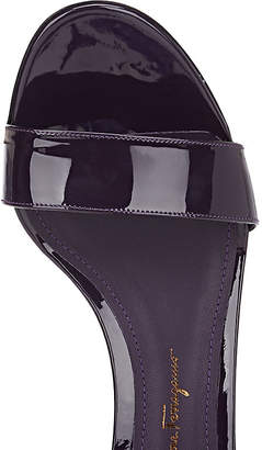 Ferragamo Women's Scarf-Tie Patent Leather Sandals
