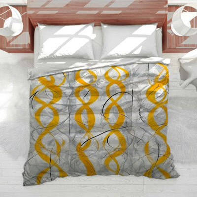 VisionDecor Swirls Bedding Abstract Comforter Art Deco