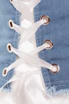 Thumbnail for your product : boohoo Lace Up Denim Corset Belt