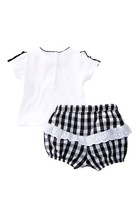 Thumbnail for your product : Hello Kitty Flower Tee & Gingham Short Set (Baby Girls)