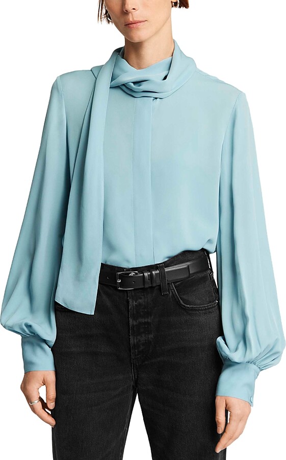 Argent Silk Scarf Neck Blouse