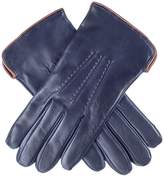 Thumbnail for your product : Black Navy and Tan Leather Gloves - Cashmere Lined