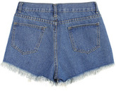 Thumbnail for your product : Ripped Fringe Denim Shorts