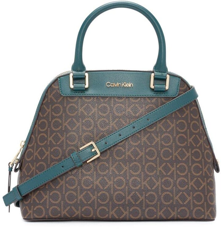 calvin klein shoulder bolsa brown
