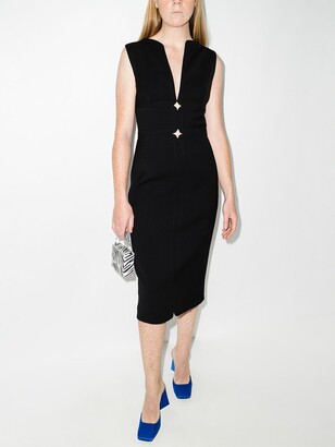 Versace Cut-Out Sleeveless Dress