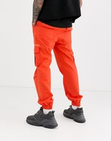 Thumbnail for your product : ASOS DESIGN cargo trousers in orange