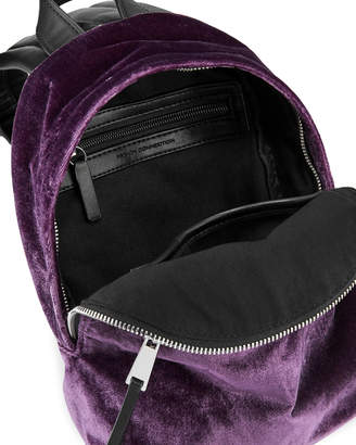 French Connection Jace Small Velvet Backpack, Purple