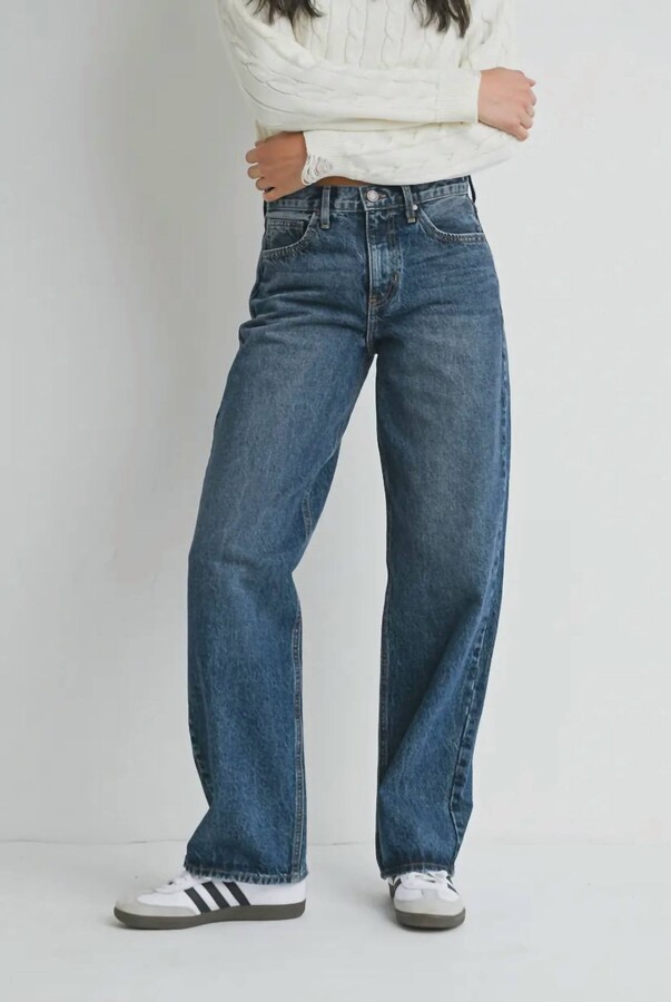 JUST BLACK DENIM Relaxed Straight Denim In Dark Wash